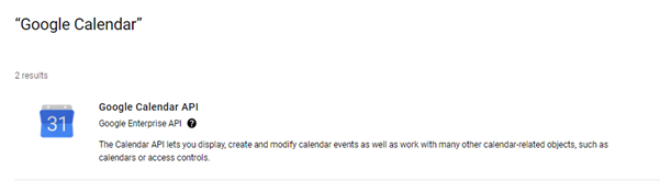 Google Calendar API