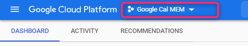 Google Cloud Dashboard